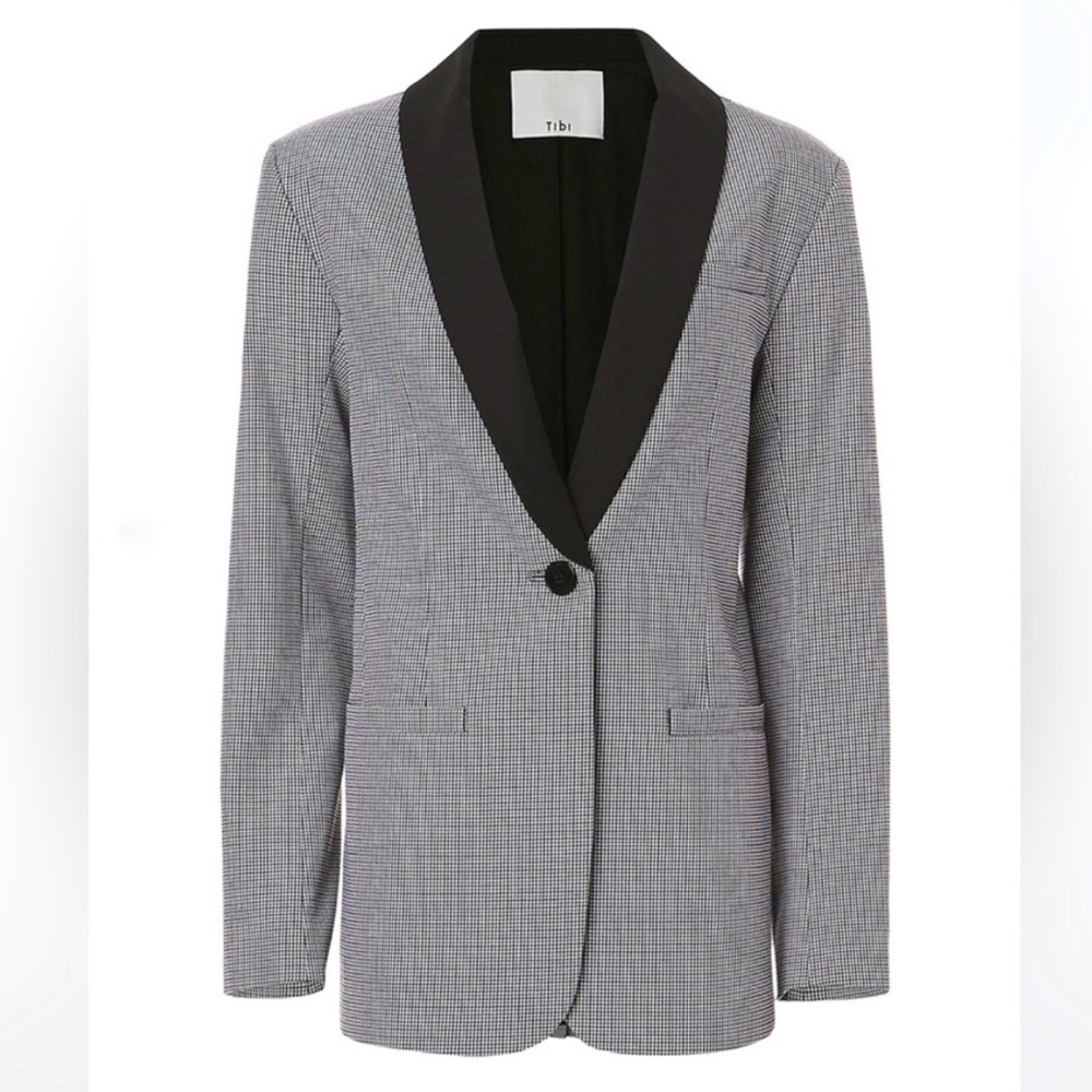 Tibi Blazer NWOT. Grey/black. Sz XS